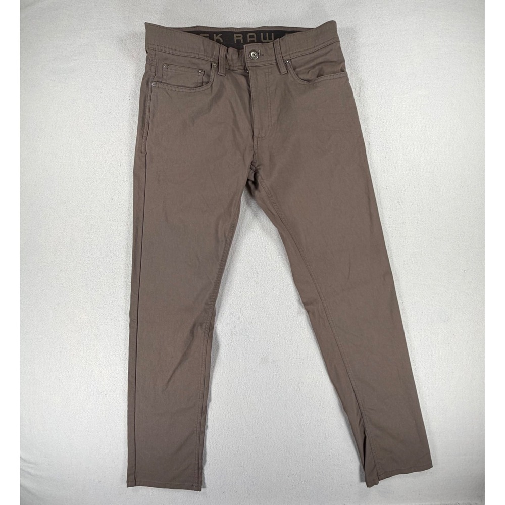 Projek Raw Mens Size 32 Brown Classic Fit Stretch Pants Straight Leg 5 Pocket